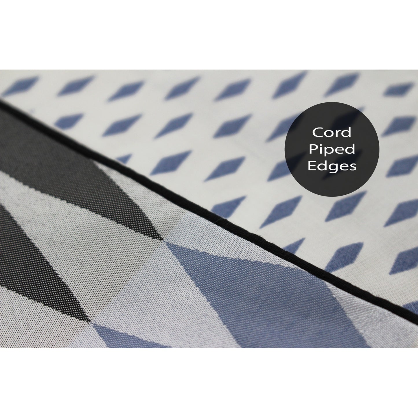 Indigo - Close up - Linen House Northbrook Duvet Cover Set