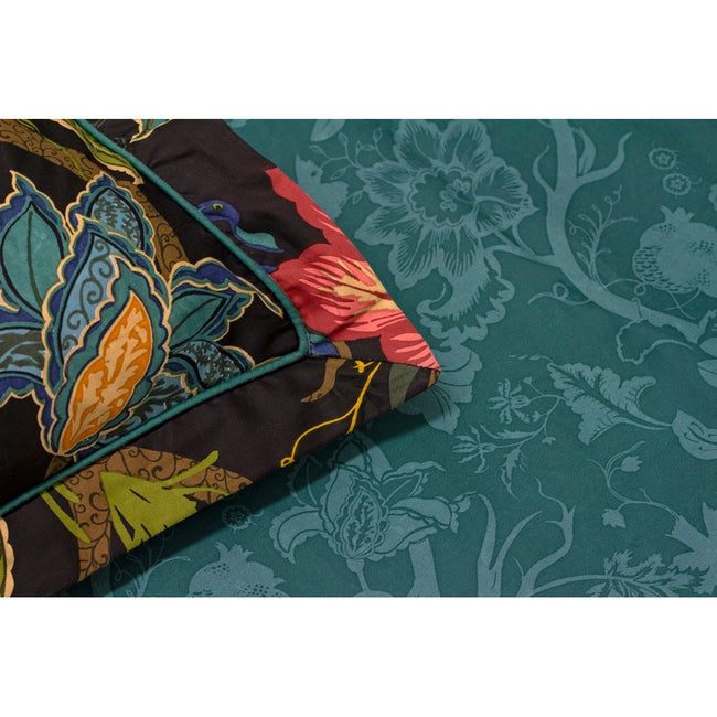 Black-Multicoloured - Close up - Riva Paoletti Botanist Duvet Cover Set