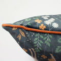 Midnight Blue - Close up - Furn Richmond Cushion Cover with Woodland and Botanical Design