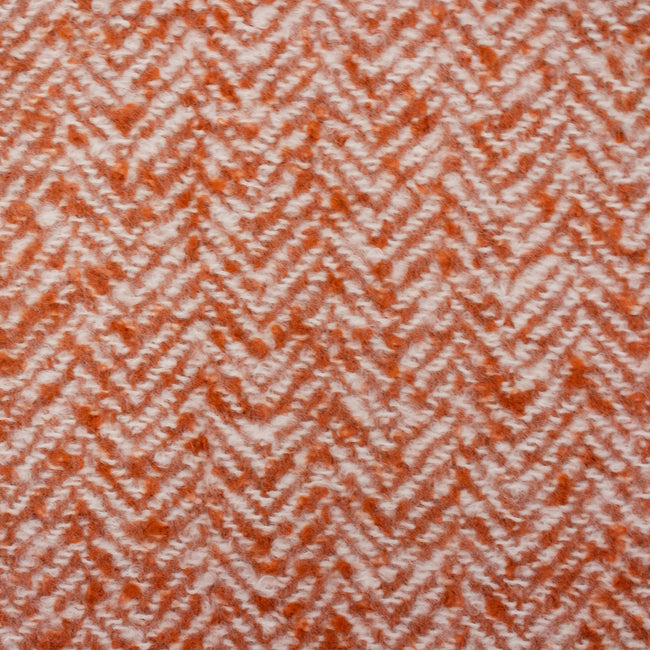 Rust - Side - Furn Weaver Throw with Herringbone Design