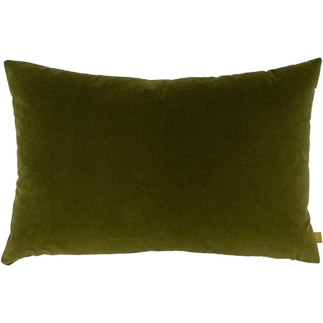Olive - Front - Furn Velvet Cushion Cover