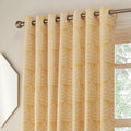 Ochre Yellow - Back - Paoletti Horto Eyelet Curtains