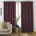 Red - Front - Furn Moon Eyelet Curtains