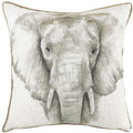 White-Grey - Front - Evans Lichfield Safari Elephant Cushion Cover