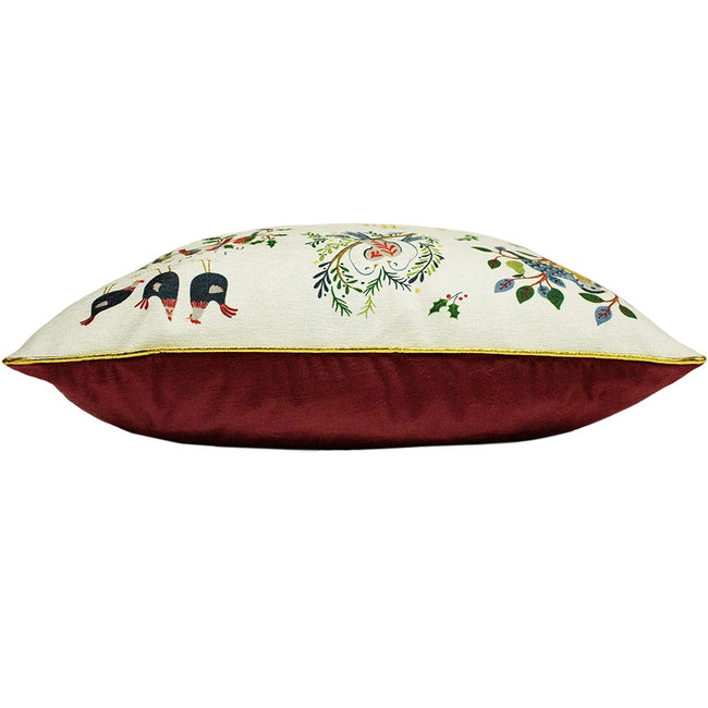 Multicoloured - Lifestyle - Furn Twelve Days of Christmas Cushion Cover