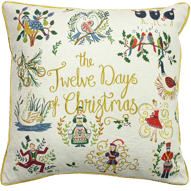 Multicoloured - Front - Furn Twelve Days of Christmas Cushion Cover