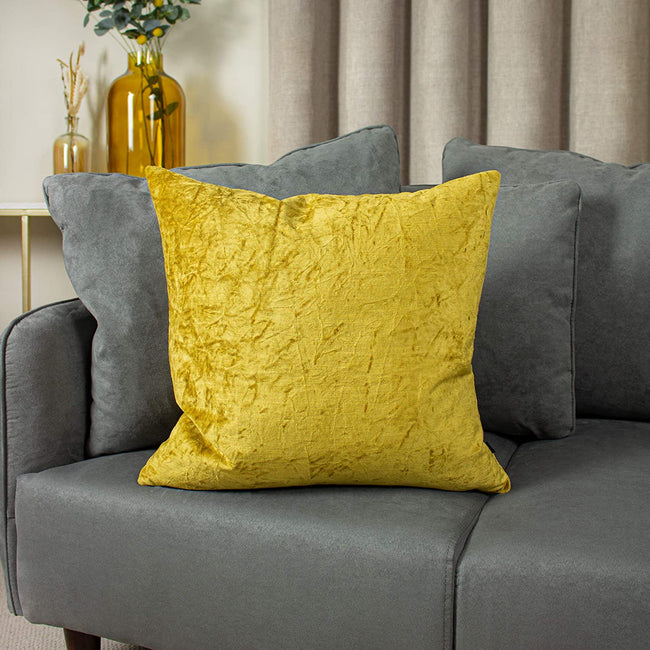 Dijon - Back - Ashley Wilde Kassaro Crushed Velvet Cushion Cover