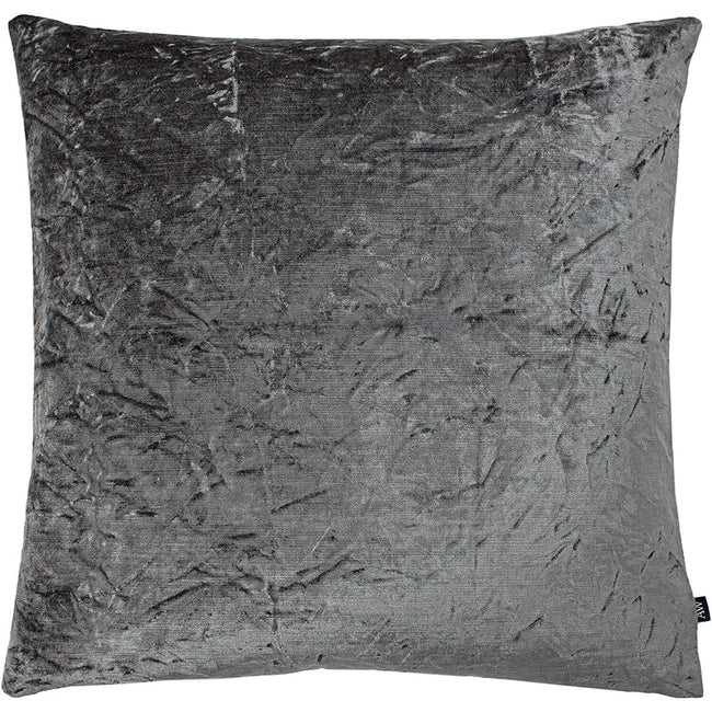 Smoke - Front - Ashley Wilde Kassaro Crushed Velvet Cushion Cover