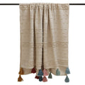 Multicoloured-Beige - Front - Furn Throw