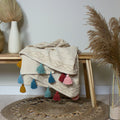 Multicoloured-Beige - Back - Furn Throw