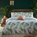 Green-White - Front - Furn Bali Palm Duvet Cover Set