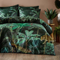 Green - Pack Shot - Paoletti Siona Tropical Duvet Cover Set