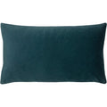 Kingfisher Blue - Front - Evans Lichfield Sunningdale Velvet Rectangular Cushion Cover