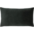 Charcoal - Front - Evans Lichfield Sunningdale Velvet Rectangular Cushion Cover
