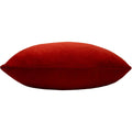 Flame Red - Back - Evans Lichfield Sunningdale Velvet Rectangular Cushion Cover
