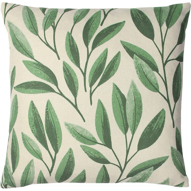 Forest Green - Front - Paoletti Laurel Botanical Cushion Cover