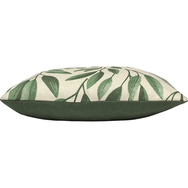 Forest Green - Side - Paoletti Laurel Botanical Cushion Cover