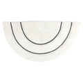 White-Charcoal - Front - Furn Semi-Circle Bath Mat