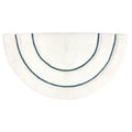 White-Teal - Front - Furn Semi-Circle Bath Mat