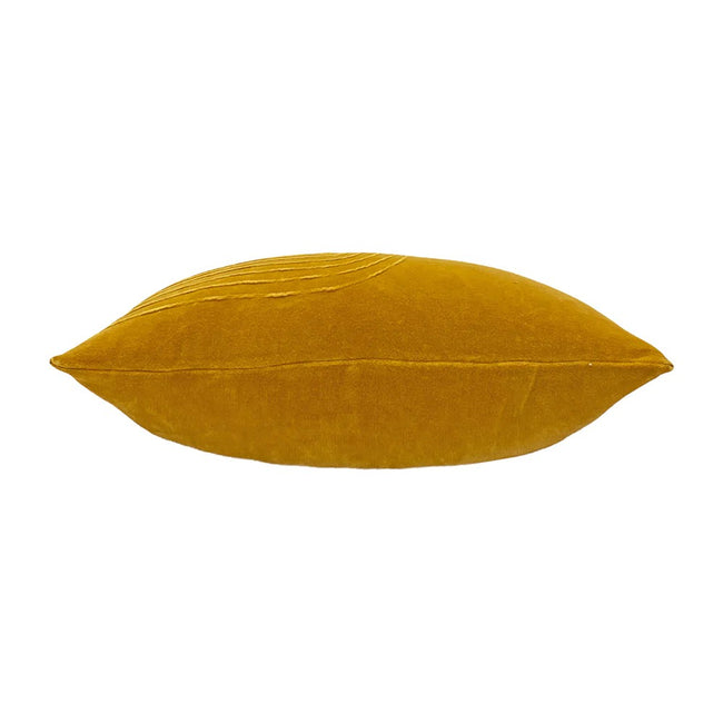Ochre Yellow - Side - Furn Mangata Velvet Cushion Cover