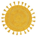 Ochre Yellow - Front - Furn Circle Tassel Mandala Bath Mat