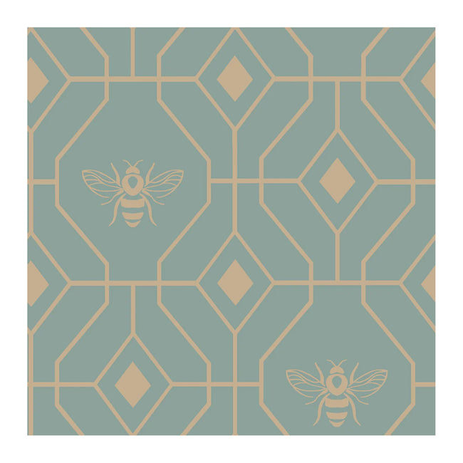 Eau De Nil - Side - Furn Bee Deco Geometric Duvet Cover Set