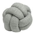 Silver - Front - Furn Boucle Fleece Knotted Cushion