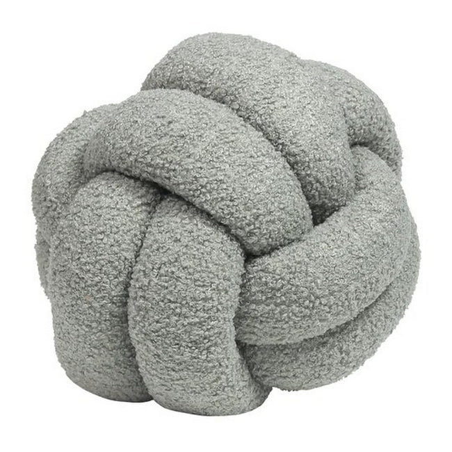 Silver - Front - Furn Boucle Fleece Knotted Cushion