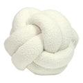 Ecru - Front - Furn Boucle Fleece Knotted Cushion