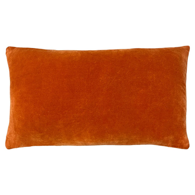 Orange - Back - Furn Mangata Velvet Rectangular Cushion Cover