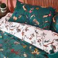 Juniper Green - Close up - Furn Wildlings Tropical Duvet Cover Set
