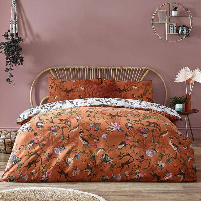 Warm Sienna - Front - Furn Wildlings Tropical Duvet Cover Set