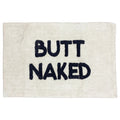 Ivory-Charcoal - Front - Furn Butt Naked Rectangular Bath Mat