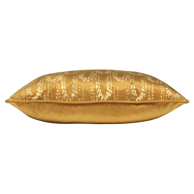 Gold - Side - Furn Wisteria Velvet Square Cushion Cover
