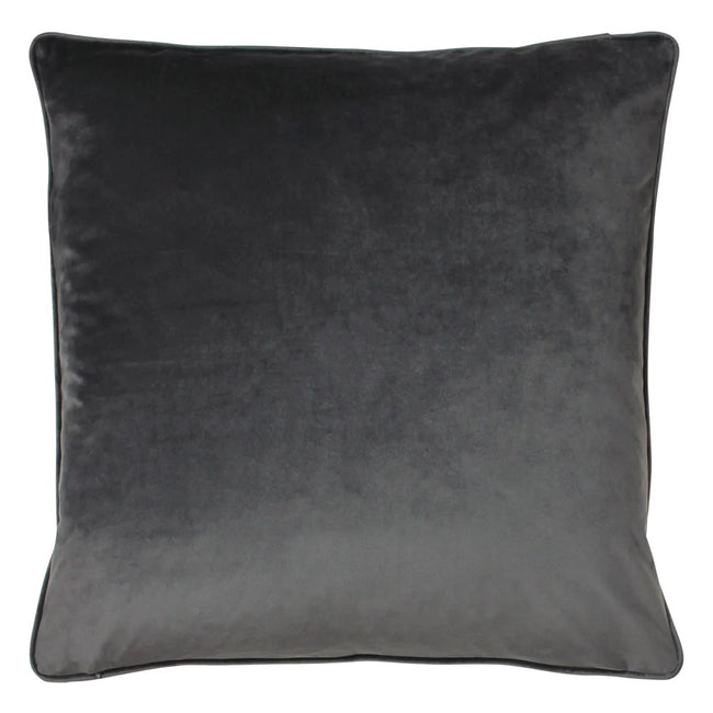 Charcoal - Back - Furn Wisteria Velvet Square Cushion Cover