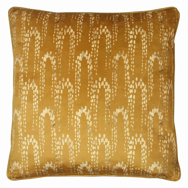 Gold - Front - Furn Wisteria Velvet Square Cushion Cover