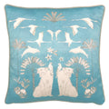 Blue - Front - Furn Colony Botanical Cushion Cover