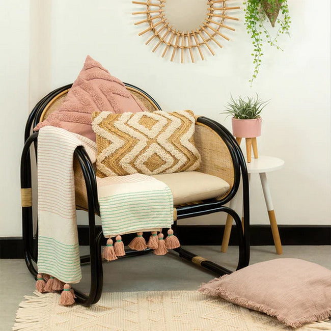 Mint-Pink - Lifestyle - Furn Banda Tassel Throw