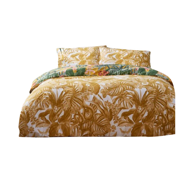 Mustard Yellow - Back - Furn Medinilla Tropical Duvet Cover Set