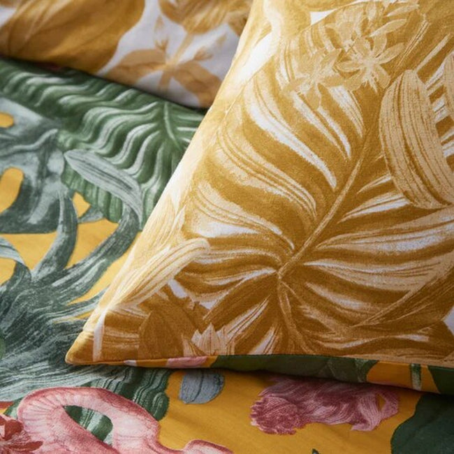 Mustard Yellow - Side - Furn Medinilla Tropical Duvet Cover Set