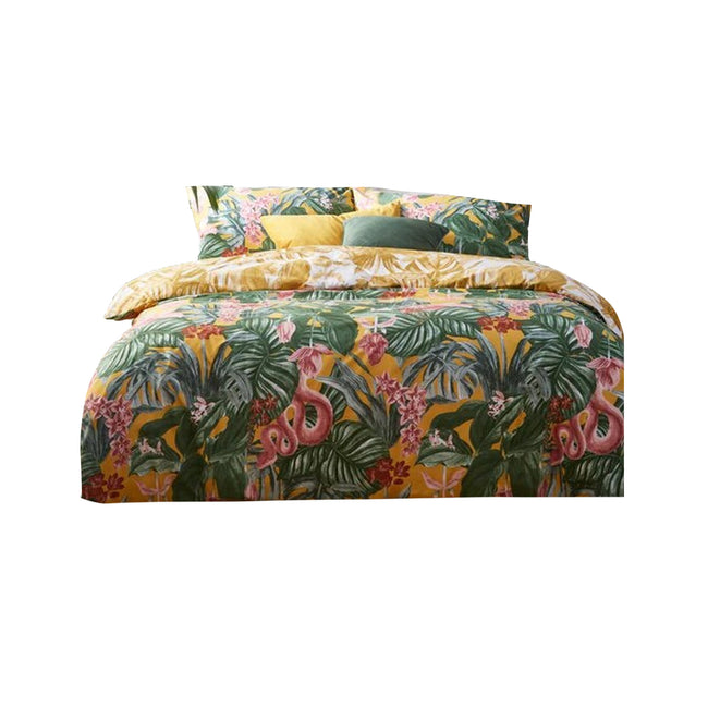 Mustard Yellow - Front - Furn Medinilla Tropical Duvet Cover Set