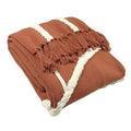 Brick Red - Front - Furn Rainbow Tufted Throw
