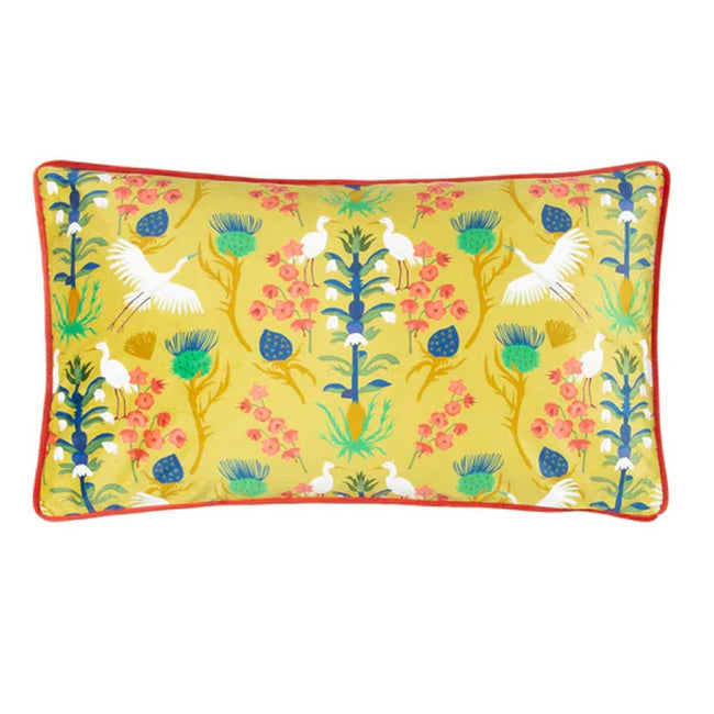 Ochre Yellow - Front - Kate Merritt Heron Cushion Cover