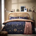 Navy-Gold - Front - Furn Constellation Duvet Cover Set