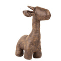 Brown - Front - Paoletti Faux Leather Giraffe Door Stopper