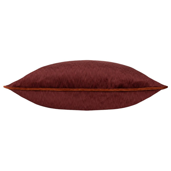 Marsala-Russet - Back - Paoletti Torto Velvet Rectangular Cushion Cover