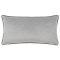 Silver-Charcoal - Front - Paoletti Torto Velvet Rectangular Cushion Cover
