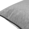 Silver-Charcoal - Side - Paoletti Torto Velvet Rectangular Cushion Cover