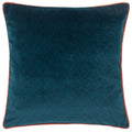Teal-Brick Red - Front - Paoletti Torto Velvet Rectangular Cushion Cover