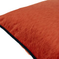 Brick Red-Teal - Side - Paoletti Torto Velvet Rectangular Cushion Cover